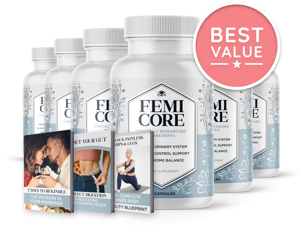 FemiCore supplement bottles